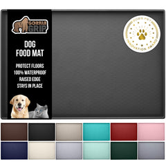 GORILLA GRIP: bandeja para alimento de mascotas sin derrames protege el suelo