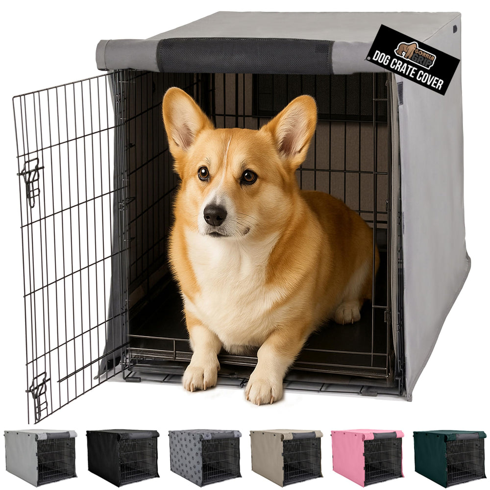 Cobertor GORILLA GRIP para jaula con ventanas de malla que ofrecen ventilación y visibilidad.