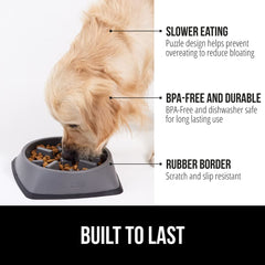 Base antideslizante Gorilla Grip mantiene el tazón estable durante la comida.