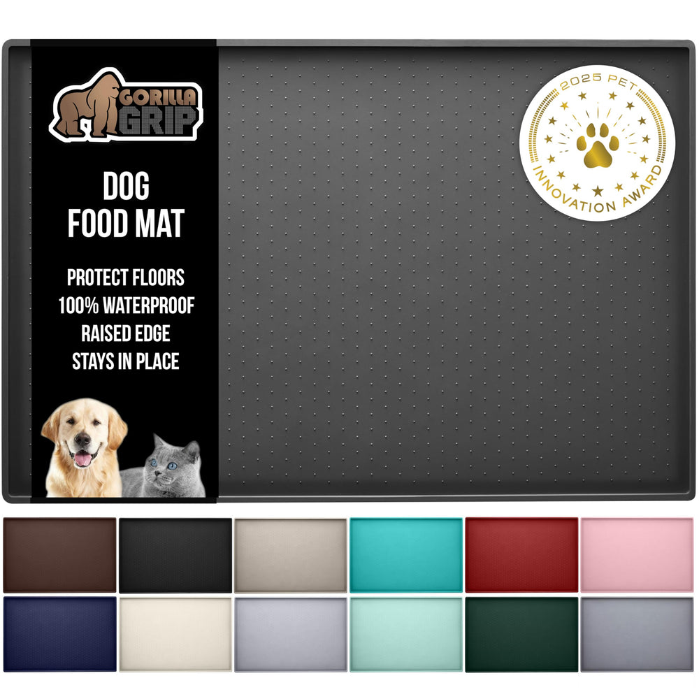 Gorilla Grip placa de alimentación para mascotas, contiene derrames y protege el suelo.