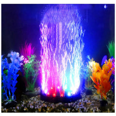 Gouccpu luz de burbujas para acuario con disco de aire, iluminación suave decorativa.