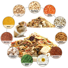 Gourmet Hamster Gerbil Food: granos antiguos crujientes con sabor natural
