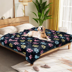 Manta Gowyeg para perro grande en azul marino para dormir cómodo