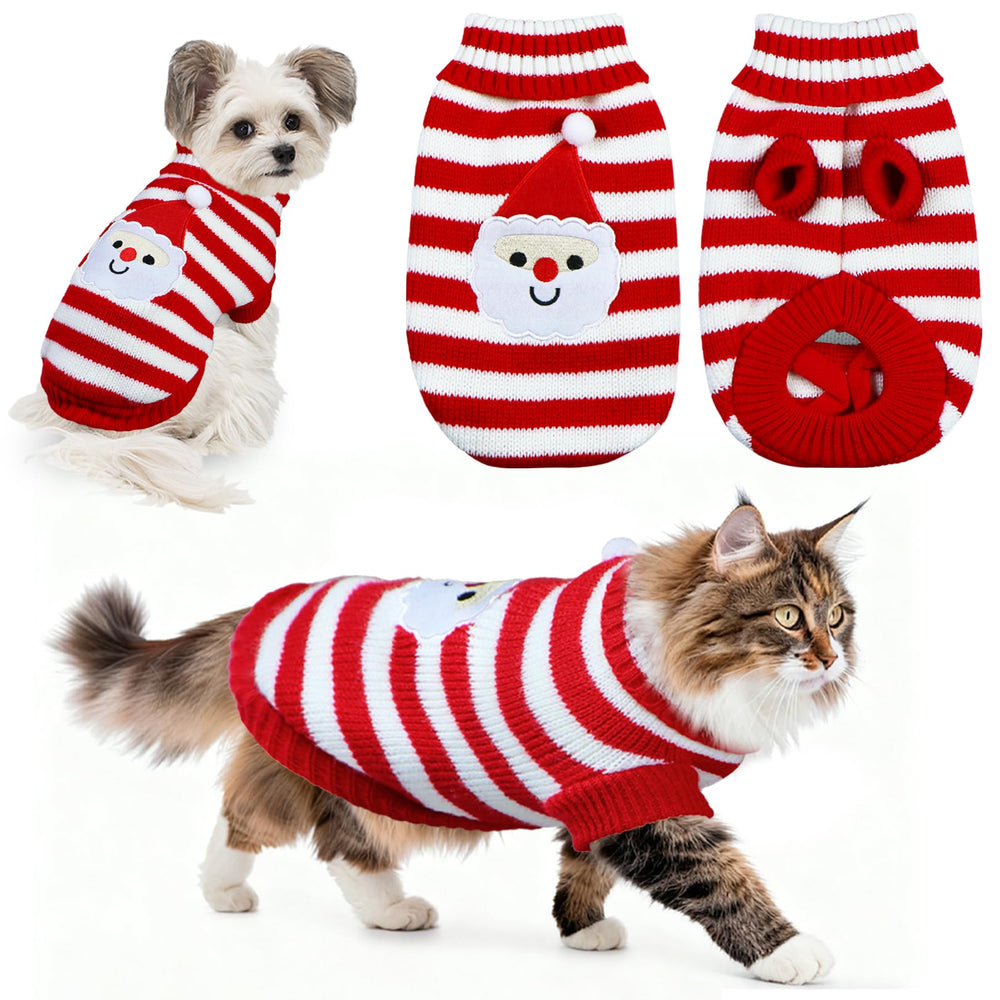 GOYOSWA sudadera navideña para perro con Santa, cálida para el invierno y para fotos