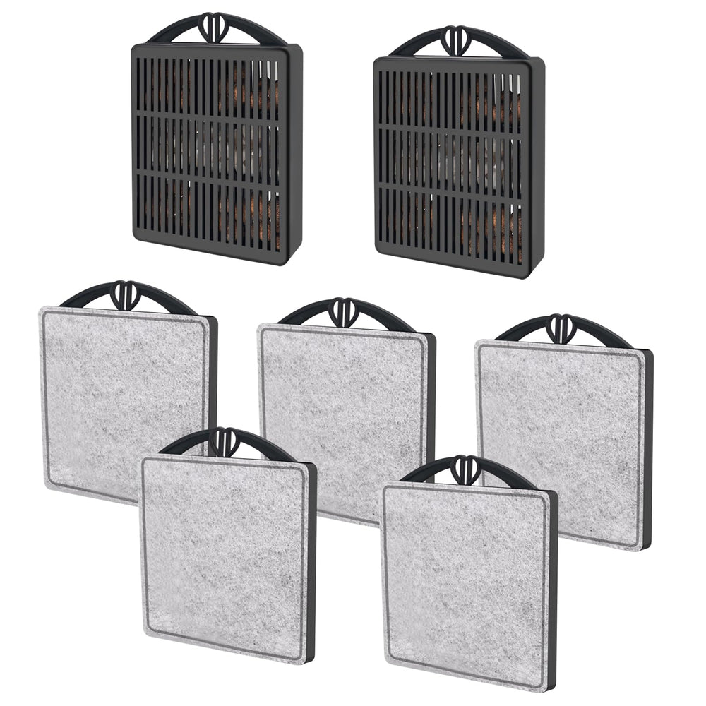 GOZILLA: set de cartuchos de filtro para acuario, 5 cartuchos y 2 cajas para filtración eficiente.