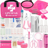 GPUSFAK kit de primeros auxilios para mascotas, 136 piezas, listo ante emergencias y cuidado diario.