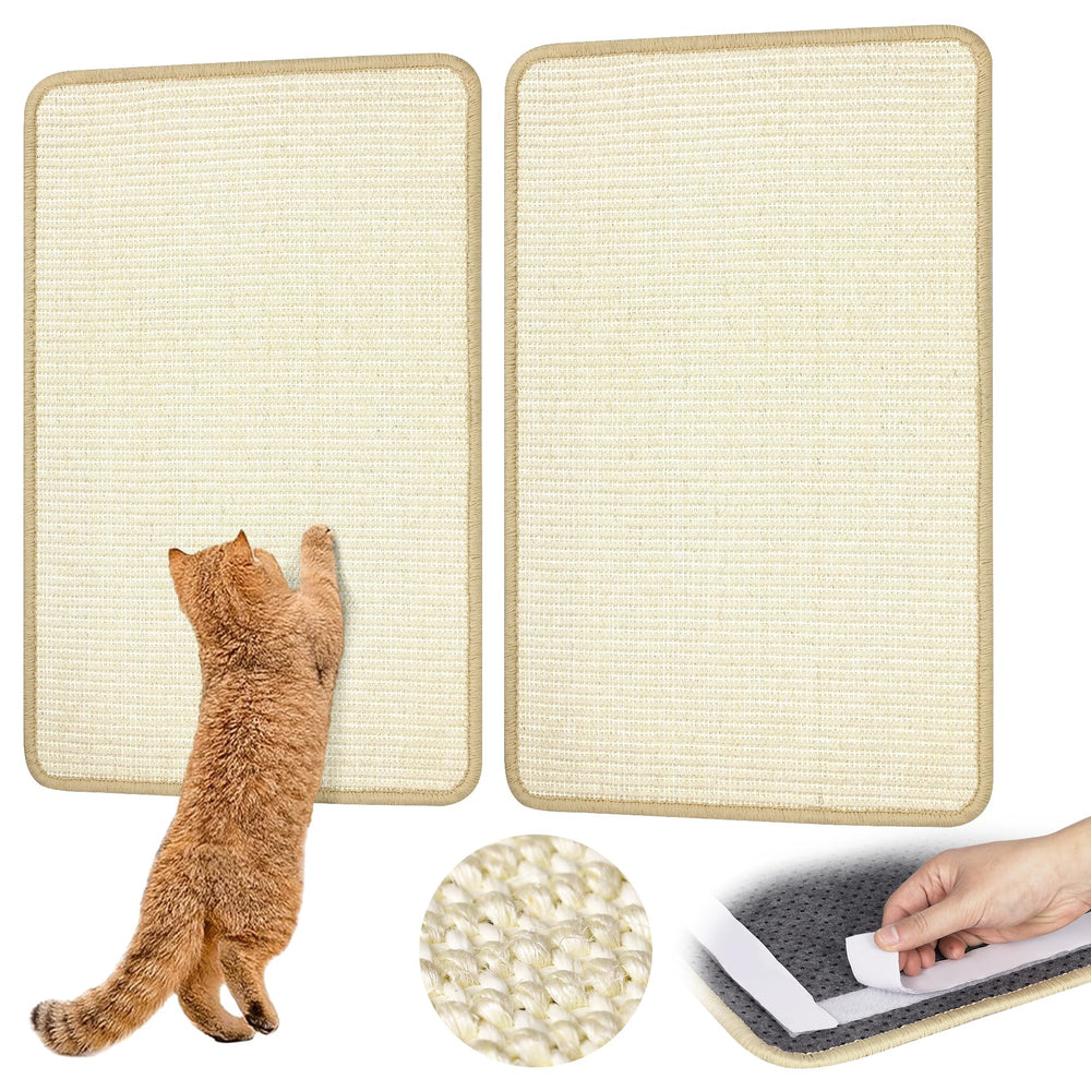 Graciadeco Alfombra rascar gatos sisal 60x40 cm para interiores, entretenimiento diario.