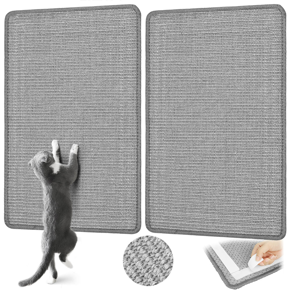 Graciadeco gato gris sisal mat pared adhesivo protege muebles