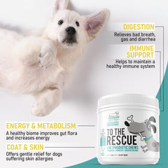 Etiqueta de sabor a pollo de Gracie To The Rescue masticables para perros