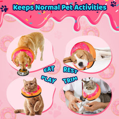 Grand Line Donut collar inflable rosa, sirve como almohada suave.