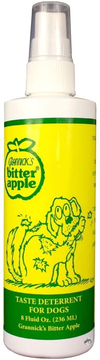 Botella de rociador amargo Grannick's para perros, útil para disuadir mordisqueos y proteger muebles.