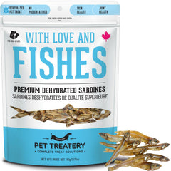 Granville Island Pet Treatery Sardinas para perros, empaque visible y práctico para premiar