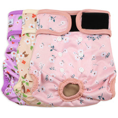 Grecle pañales para perras en celo con flores, absorbentes y cómodos.