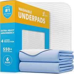 GREEN LIFESTYLE Almohadillas cama 34x36 azul, protección impermeable para el colchón.