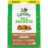 Greenies Pill Pockets para perros grandes en envase práctico para medicación sin estrés.