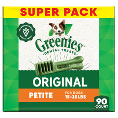 Greenies tratamiento dental original para perros, limpieza diaria.