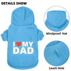 GreenJoy sudadera para perro azul, detalle de tejido suave y cómodo para climas fríos.
