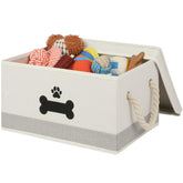 GreenPetopia cesta de juguetes para perro con tapa, ideal para mantener el orden y la limpieza.