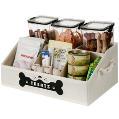 GreenPetopia dog treat container front view with ample storage and easy access.