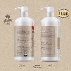 Grizzly Pet Products Etiqueta frontal con beneficios para articulaciones.