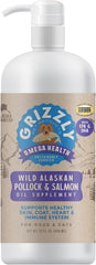 Grizzly Omega Health, botella de 32 onzas para dosis diarias en comida.