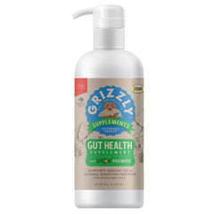 Grizzly Gut Health líquido en botella para mascotas, promueve digestión equilibrada