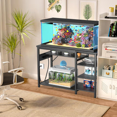 GRLEAF estante acuario doble tanque: espacio seguro para segundo display o CO2.