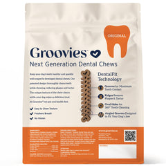 Groovies masticables dentales flexibles para perros activos y con buen sabor