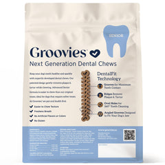 Groovies textura suave facilita masticar para dentición delicada