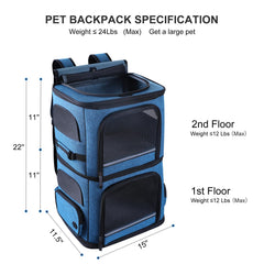 Groxkox compartimento para dos gatos, enfoque en compartimentos separados para comodidad y organización.
