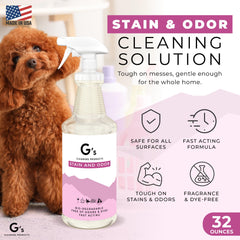 G's Cleaning: enzimas eliminan manchas difíciles rápidamente.