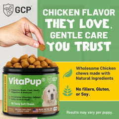 VitaPup masticables suaves: textura agradable para cachorros.
