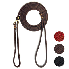 Guía Estelar: correa deslizante de cuero para perros pequeños con asa suave para paseos cómodos.