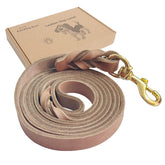Guiding Star: correa de cuero italiano con clip bronce, suave y duradera.