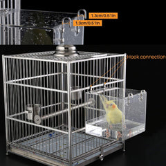 GURECOD cubo de baño tamaño grande para aves medianas en jaula.