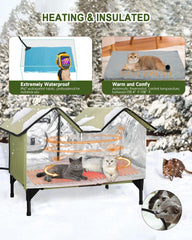 GUZROK casa-gato-caliente-exterior-dos-puertas puertas de escape para seguridad y comodidad