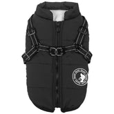 Gyuzh chaleco-perro impermeable con arnés integrado para paseos en lluvia.