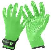 Guantes H HANDSON para cuidado de mascotas, enfoque limpieza suave y eficaz.