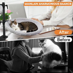 Haijunnm Cama Doble para Gatos - Altura ajustable de 16 pulgadas para comodidad ergonómica
