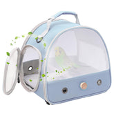 Halinfer jaula portatil para pajaro pequeno, ideal para viajes y transporte cómodo.
