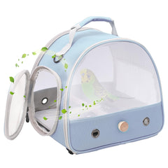 Halinfer jaula portatil para pajaro pequeno, ideal para viajes y transporte cómodo.