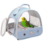 Halinfer transportin aves: vista lateral con ventana clara para observar al ave durante el viaje