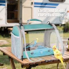 halinfer transportín para aves con ventilación de 6 orificios para flujo de aire