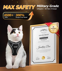 Halypet arnés gato con ajuste integrado para colocar rápido y cómodo