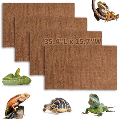 Hamiledyi Alfombra de coco natural para terrario, protege y ofrece confort a reptiles.