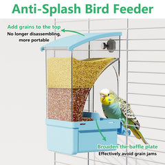 Hamiledyi alimentador automático para aves, tapa de acceso fácil para rellenar sin estrés