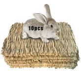 Hamiledyi mat de hierba natural para conejo, cama suave dentro de la jaula.