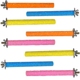 Hamiledyi percha con arena para jaula, ocho unidades, ayuda a mantener pico y uñas en forma.