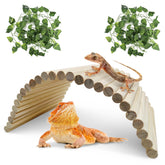 Puente de madera flexible Hamiledyi para reptiles, ideal para acceso seguro en altura.