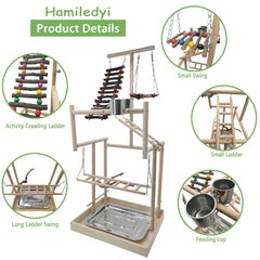 Hamiledyi puente de suspension para aves, fomenta la exploracion y el juego